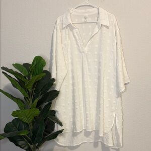 White textured women’s tunic  size XXXL